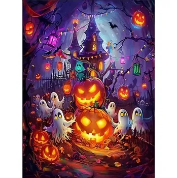Diamantové malování diamantové malování halloween 30 × 40 cm