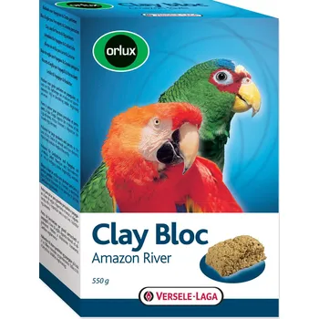 Krmivo pro ptáka Blok Versele-Laga jílový Clay Bloc Amazon River pro větší papoušky 550g-KS