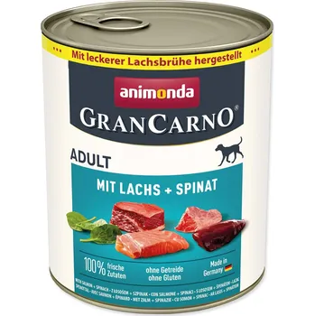 Krmivo pro psa Konzerva Animonda Gran Carno Adult s lososem a špenátem 800g -KS