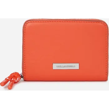 Peněženka PENĚŽENKA KARL LAGERFELD IKON SMOOTH SMALL ZIP WALLET GRAPEFRUIT