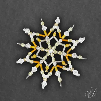 Vánoční ozdoba Veronika Designs Vánoční korálková hvězda KO 0404 H 7,8 cm 1 ks