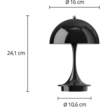 Venkovní osvětlení Louis Poulsen Panthella PORTABLE 160 V3, neprůhledná černá 1 x 2,5 W LED - Doprava zdarma