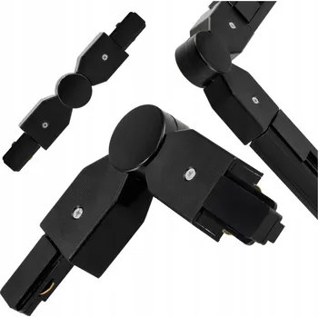 BERGE Flexibilní rohový úhlový konektor pro černé kolejnice MC0429