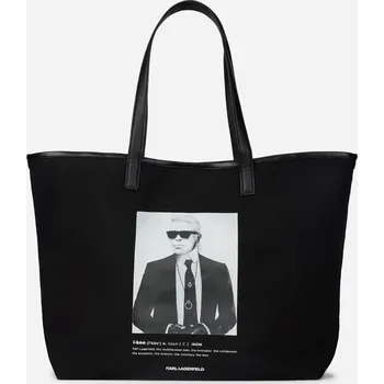 Kabelka TAŠKA KARL LAGERFELD K/ESSENTIAL KARL ARTWORK SHOP BLACK