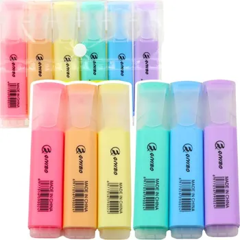 Zvýrazňovač Sada zvýrazňovačů fixů v pouzdře Barevné pastelové 6ks