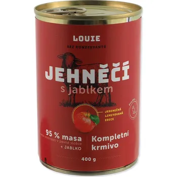 Krmivo pro psa Konzerva LOUIE jehněčí s jablkem 400g-KS