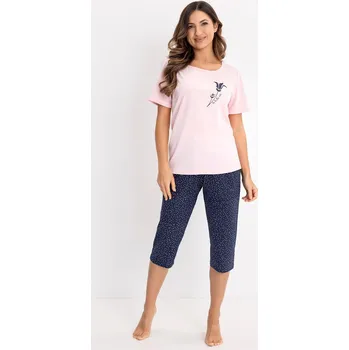 Dámská móda Pyžamo Regina 731 cr/r M-XL W26 dámské modrá L