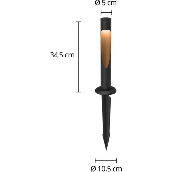 Lampička Louis Poulsen Stojací lampa Flindt, 840, černá, zemní spínač 24 V - Ø základny 10,5 cm LED 6,5 W celkem - Doprava zdarma