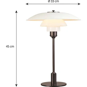Lampička Louis Poulsen PH 3 1/2-2 1/2 stolní lampa hnědá/bílá - Délka kabelu 250 cm hnědá, bílá 1 x 60 W - Doprava zdarma