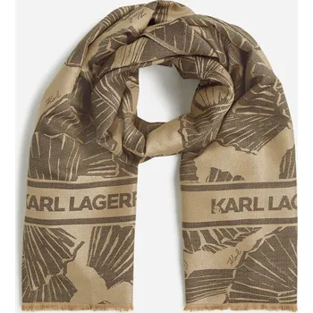 Módní doplněk ŠÁTEK KARL LAGERFELD K/ESSENTIAL JKRD SCARF CHAMPAGNE LUREX