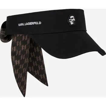 Klobouk KŠILT KARL LAGERFELD IKON VISOR TIE BLACK