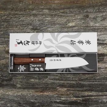 Kuchyňský nůž KANETSUNE SEKI 555 16,5 cm - japonský nůž Santoku z nerezové oceli