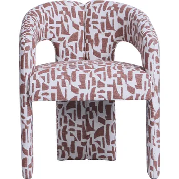 Křeslo Designové křeslo Castelo vínové/hnědé