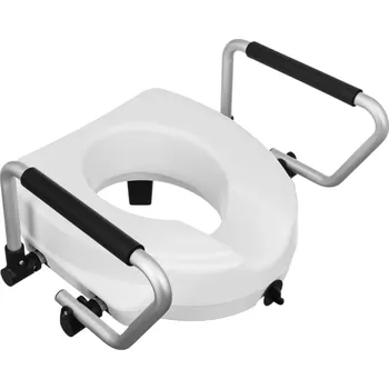 Koupelnové sedátko Timago Vyvýšené WC sedátko s sklápěcími opěrkami KING-12FA-20 