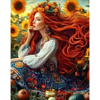 Diamantové malování norimpex diamantové malování dívka v poli 30 × 40 cm