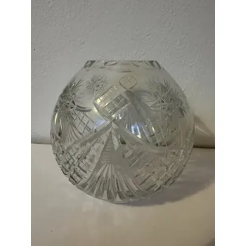 Váza Skleněná broušená váza Koule