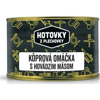 Hotové jídlo Hotovky z plechovky Koprová omáčka s hovězím masem