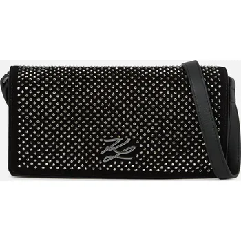 Peněženka PENĚŽENKA KARL LAGERFELD K/AUTOGRAPH CB WALLET RH BLACK-NICKEL