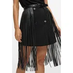 OPASEK KARL LAGERFELD K/AUTOGRAPH FRINGES BELT BLACK
