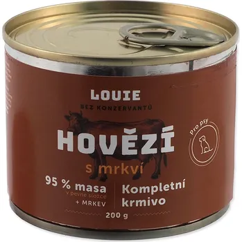 Krmivo pro psa Konzerva LOUIE hovězí s mrkví 200g-KS