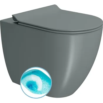 GSI PURA WC mísa stojící, Swirlflush, 36x55cm, spodní/zadní odpad, agave dual-mat 889004