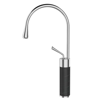 INVENA - Umyvadlová baterie vysoká STONE černá/chrom BU-03-W08-V