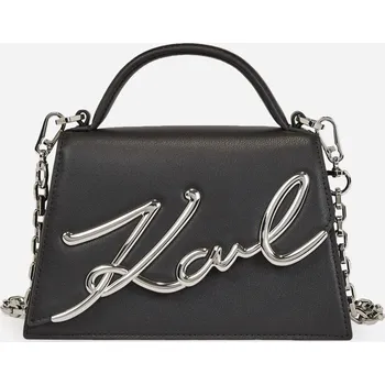 Módní doplněk KABELKA KARL LAGERFELD K/SIGNATURE 2.0 SM CROSSBODY BLACK-NICKEL