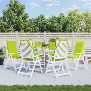 vidaXL Podušky na židli s vysokým opěradlem 6 ks jasně zelené oxford