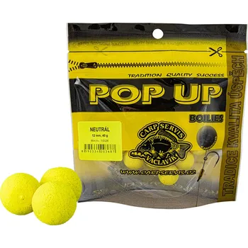 Boilies CSV Pop Up - sáček/40 g/12 mm/Neutrál (žlutá)
