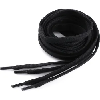 Tkaničky do bot Bavlněné tkaničky do bot / tenisek / mikin délka 130 cm, střední, 10 (9200) černá