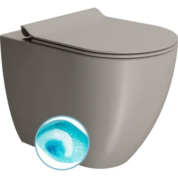 Umyvadlo GSI PURA WC mísa stojící, Swirlflush, 36x55cm, spodní/zadní odpad, tortora dual-mat 889005