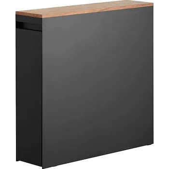 YAMAZAKI Tower 1427 Výsuvný WC organizér, černý