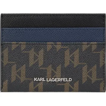 POUZDRO NA PLATEBNÍ KARTY KARL LAGERFELD K/MONOGRAM KANVAS CARDHOLDER BLACK-BROWN