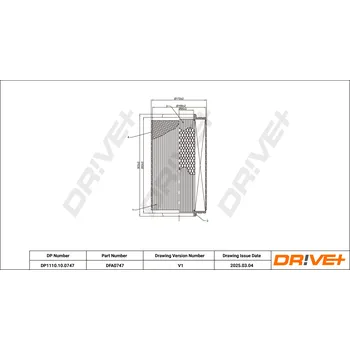 Vzduchový filtr Vzduchový filtr Dr!ve+ DP1110.10.0747