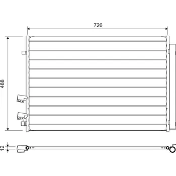 Výparník klimatizace Kondenzátor, klimatizace VALEO 822729
