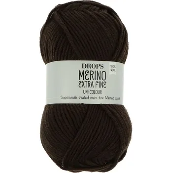 Příze Drops Merino Extra Fine 09 tmavě hnědá