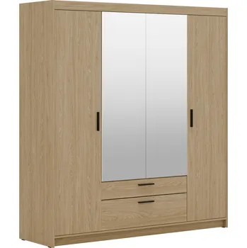 Šatní skříň FALCO Šatní skříň Enja 4D2S se zrcadlem Odstín: Dub olejovaný