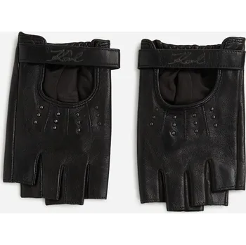 Rukavice RUKAVICE KARL LAGERFELD K/SIGNATURE STUDS FL GLOVES BLACK EMBELLISHMENT