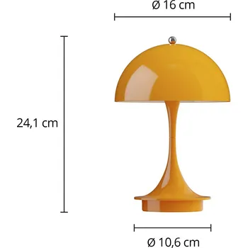 Venkovní osvětlení Louis Poulsen Panthella PORTABLE 160 V3, neprůhledná oranžová 1 x 2,5 W LED - Doprava zdarma