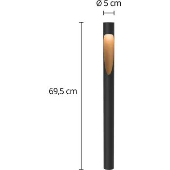 Venkovní osvětlení Louis Poulsen osvětlení cesty Flindt 830 70 cm černá Zemní 24 V - Ø základny 10,5 cm LED 6,5 W celkem - Doprava zdarma
