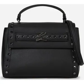 Módní doplněk KABELKA KARL LAGERFELD K/AUTOGRAPH SM TOP HANDLE STUD BLACK EMBELLISHMENT