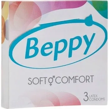 Kondom Beppy Comfort Natural - kondomy 3 kusy, velká velikost, latex