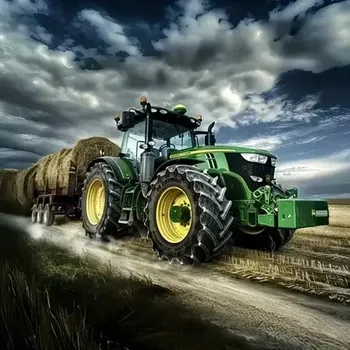 Diamantové malování diamantové malování traktor v akci 30 × 40 cm