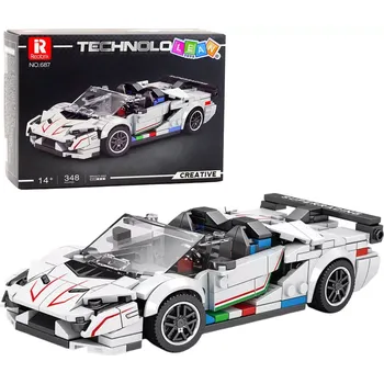 ostatní stavebnice konstrukční stavebnice sportovní kabriolet svj – bílý, 348 dílků