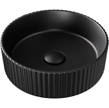 Besco Clea Cera-Line 36 umyvadlo na desku, černá riffle, UNCMR-36-CLC