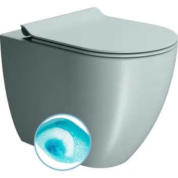 GSI PURA WC mísa stojící, Swirlflush, 36x55cm, spodní/zadní odpad, ghiaccio dual-mat 889015