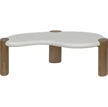 Konferenční stolek Konferenční stolek Floe 125 cm bílý/ořech