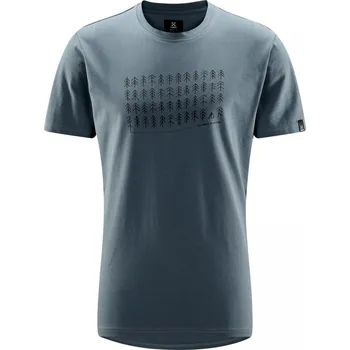 Pánské bavlněné triko Haglöfs Outsiders By Nature Print - modrá Velikost: XXL