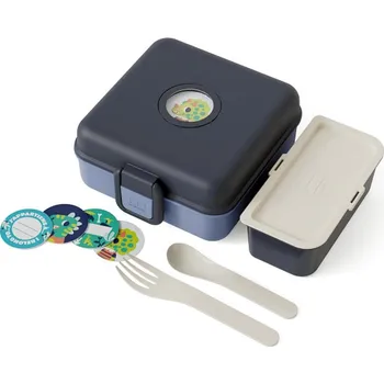 Dětské zboží MONBENTO Snacky Blue Infinity 0,85 l – dětská krabička na oběd / krabička na svačinu s příbory