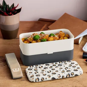 Svačinový box MONBENTO Original Bento Leopard 1 l – svačinový box